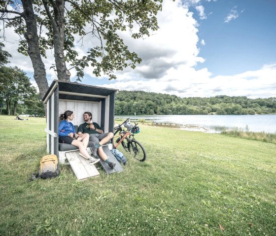 H&uuml;tte am Freilinger See, &copy; Eifel Tourismus GmbH Dennis Stratmann