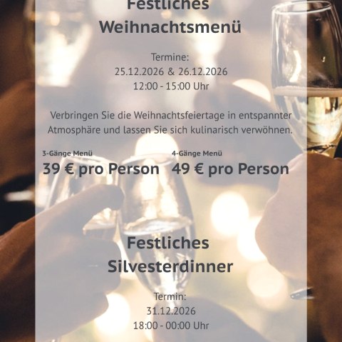 Weihnachtsmenue, &copy; Welcome Parkhotel Euskirchen