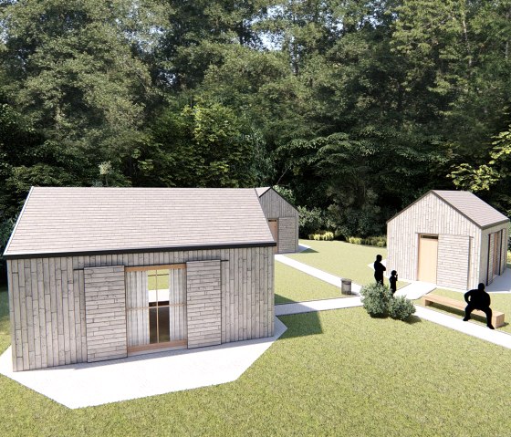 Jugendlager Pr&uuml;m, Schlafh&uuml;tten, &copy; Tourist-Information Pr&uuml;mer Land/Stadt Pr&uuml;m